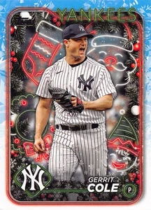 Gerrit Cole 2024 Topps Holiday H12 New York Yankees Baseball Card - Picture 1 of 2