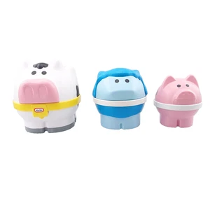 Muñecas de anidación Little Tikes 1991 de colección animales apilables juguete ovejas cerdo vaca - Imagen 1 de 9