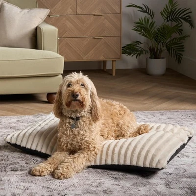 OHS Ribbed Pet Bed Fleece Rectangular Calming Anti Anxiety Cushion for Dog Cat - Image 1 of 3