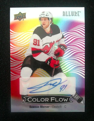 Dawson Mercer New Jersey Devils Color Flow Auto 2024-25 Upper Deck Allure - Image 1 of 2