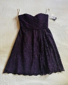 David’s Braut Spitzenkleid Mini Pflaume Lila - Bild 1 von 5