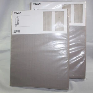 2 Sets (4 total) IKEA Vivan Beige Pair Curtains Window Panels 57x98  (NEW) - Picture 1 of 6