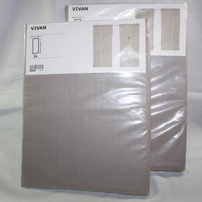 2 Sets (4 total) IKEA Vivan Beige Pair Curtains Window Panels 57x98  (NEW) - Image 1 of 4