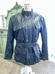 BELSTAFF Leather Trialmaster PANTHER Jacket Black Malenotti Era Small - Picture 1 of 18