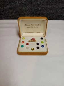 Barbara Reed Creations Interchangeable 18 Kt Gold Ring Set Vintage - Picture 1 of 8