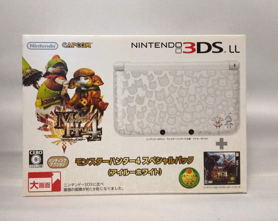 Nueva Consola Nintendo 3DS LL Monster Hunter 4 Ailu Blanca, Totalmente Nueva Foto 1 de 1