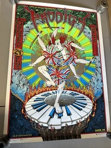 Emek 1998 The Prodigy Concert Poster State Theatre, Detroit, MI 24" x 34" Signed - Picture 1 of 8
