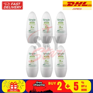 6 X Desodorante Antitranspirante Calmante Simple Roll-On para Piel Sensible DHL - Imagen 1 de 11