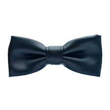 Mens Noble Pre-tied Bow Tie Wedding Prom Faux Leather Tuxedo Business Bowtie