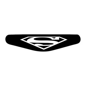 Superman - Play Station PS4 Lightbar Sticker Aufkleber schwarz - Picture 1 of 3