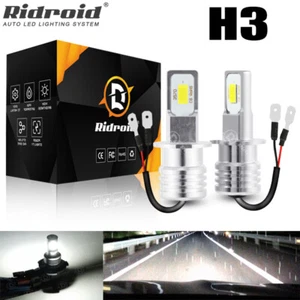 2X H3 LED Fog Light Bulb Conversion Kit Super Bright Canbus 6000K Xenon White - Picture 1 of 22