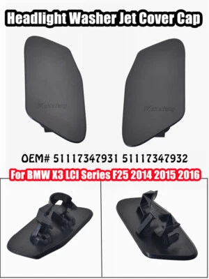 51117347931 Para BMW X3 2015 2016-2017 Faros Lavadora Boquilla Spray Tapa Tapa Foto 1 de 3