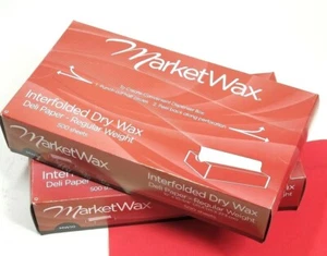 Market Wax Deli Paper Regular Weight Interfolded Dry 500 Cts 10" x 10-3/4" 2 pks - Picture 1 of 4