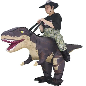 Inflatable T-rex Dinosaurs Riding Costume Outfit Adult Halloween Cosplay Party - Picture 1 of 8