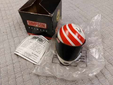 Kellogg Terry Labonte Simpson mini racing helmet autograph Cover