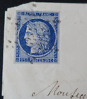 Ceres N 4a Blue Dark On COVER Paris used Star Muette