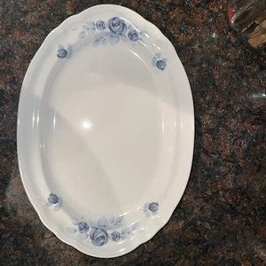 Pfaltzgraff blue rose 14.5 in Oval Serving Platter USA - Picture 1 of 7