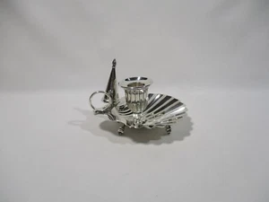 ANCIEN BOUGEOIR RAT DE CAVE AVEC MOUCHETTE EN METAL ARGENTE CANDLESTICK LEUCHTER - Picture 1 of 8