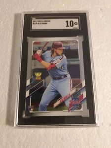 2021 Topps Chrome Baseball Alec Bohm #119 SGC 10 GM Phillies RC - Picture 1 of 3