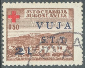Triest B, VUJA, 1948, Red Cross, franco, used - Picture 1 of 1