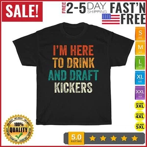 Fantasy Football Party Drink Draft Kickers Funny Sport Retro T Shirt Men Women - Picture 1 of 9
