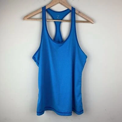 Top para mujer Z by Zella azul a rayas espalda deportiva talla M Foto 1 de 3