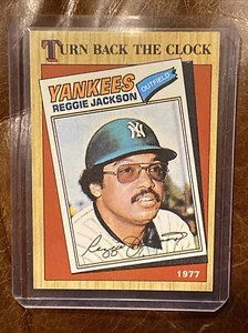 Rare Multiple Error Card 1987 Topps Turn Back The Clock #312 Reggie Jackson. - Bild 1 von 24