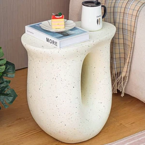 Klein Beistelltisch Weiß schwerlast massiv Tisch Dekotisch Stil Couchtisch weiß - Bild 1 von 9