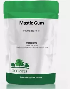 Mastic Gum 500mg Capsules – Digestive Health & Stomach Support - Picture 1 of 2