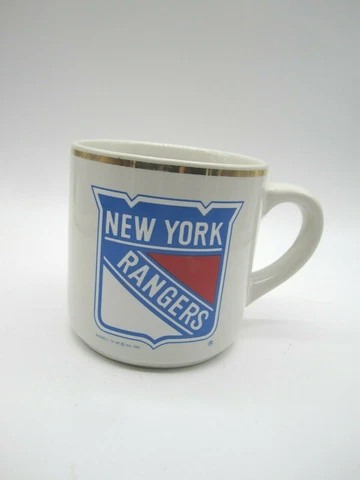 Vintage New York Rangers Logo Coffee Mug Made in Korea NHL Hockey 1989 Bushnell Cover