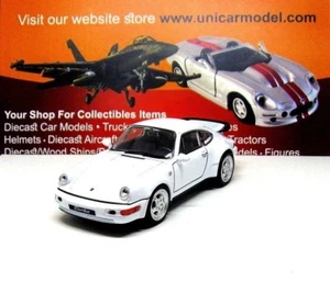  PORSCHE 964 TURBO WHITE WELLY 1:38 DIECAST AUTO SAMMLERMODELL, NEU - Bild 1 von 12