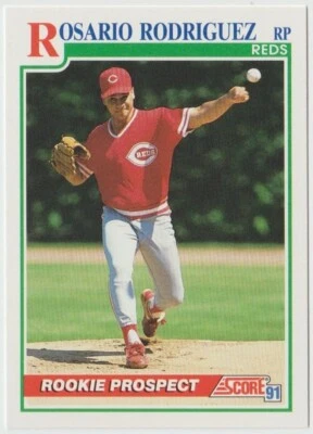 1991 Score Baseball #373 Rosario Rodriguez UER - Cincinnati Reds - Image 1 of 2