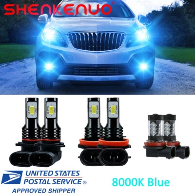 Kit combinado de faros LED 8000K para Buick Encore 2013-2018 + luces antiniebla 6x bombillas Foto 1 de 4
