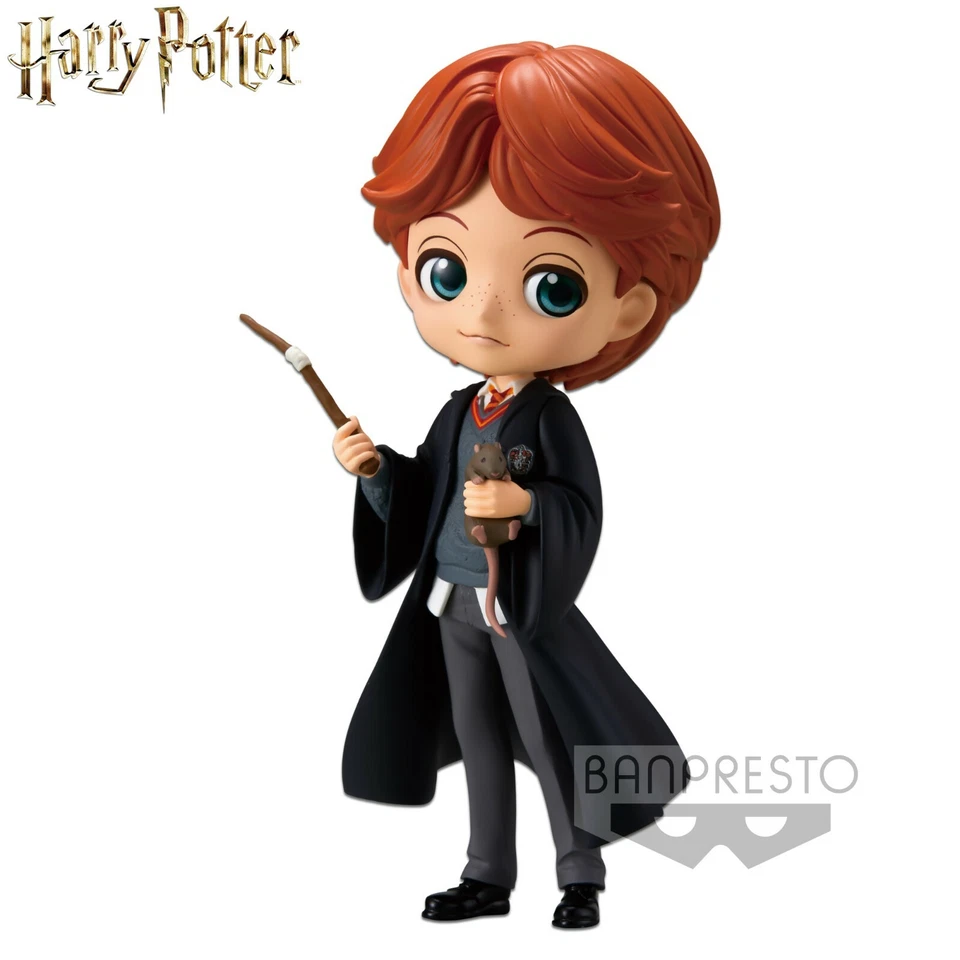 Figura Q Posket Harry Potter Ron Weasley With Scabbers 14cm - Imagen 1 de 1