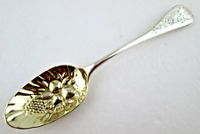 Knowles Sterling Silver Berry Spoon Embossed Fruit in Bowl ~ no mono