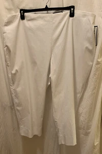 Charter Club Womens Chelsea White Tummy Slimming Capri Pants Plus 26W C14 - Picture 1 of 3