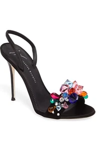 Giuseppe Zanotti ‘Mistico’ Crystal Embellished Slingback High Heel Sandals 39 - Picture 1 of 19