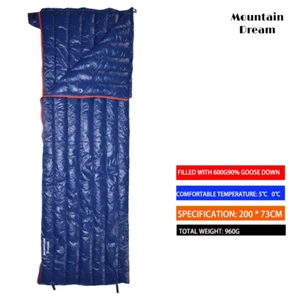 Camping Sleeping Bag 90% Goose down Adult 200*73Cm Envelope Type Ultralight Port - Picture 1 of 12