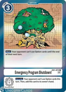 EX1-072 EmergencyProgramShutdown! Rare Mint Digimon Card - Picture 1 of 1