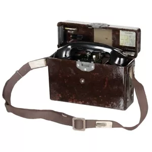 TELÉFONO DE CAMPO HISTÓRICO DEL EJÉRCITO FINLANDÉS DE LA GUERRA FRÍA con estuche - EXCELENTE estado - Imagen 1 de 3