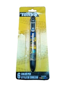 Pluma Tonka Trucks 6 colores tinta surtida roja naranja verde azul púrpura negra nueva - Imagen 1 de 4