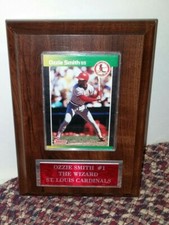 VTG 1989 Donruss Ozzie Smith St Louis Cardinals Wood 3D Plaque