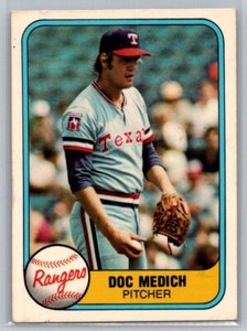 1981 Fleer #627 Doc Medich Texas Rangers Baseball Card