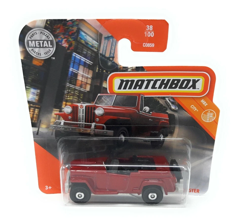 Matchbox MBX Superfast 2020 n. 38 1948 Willys Jeepster red short blister card - Immagine 1 di 1