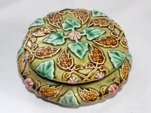Antique Choisy le roi France Majolica Lidded Bon Bon Centerpiece Dish - Picture 1 of 10