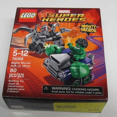 LEGO 76066 Marvel: Mighty Micros: Hulk Vs. Ultron Avengers New Sealed Retired - Image 1 of 2