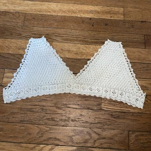 Vintage 1900s CROCHETED BODICE YOKE for CAMISOLE/CORSET COVER 19 Wide - Picture 1 of 14