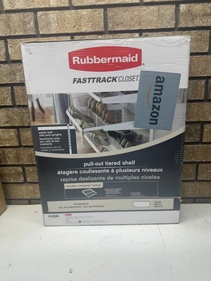Rubbermaid, Estante Organizador Blanco Fasttrack Armario Deslizable en Niveles, 2060354 Foto 1 de 4