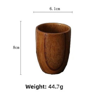 Naturholz kleine Tassen für Tee Kaffee Saft für stilvolles Bio Trinkgeschirr - Bild 1 von 5