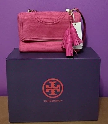 Nuevo Tory Burch Rosa Fleming Serpiente Bolso Bandolera Navidad 🎁 Hombro Foto 1 de 4